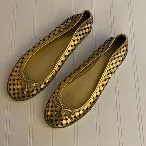 Tory Burch Skyler Perforated Metallic Sneaker Sz 9